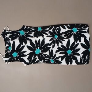 Ronni Nicole Black Flowered Sleeveless Dress 12